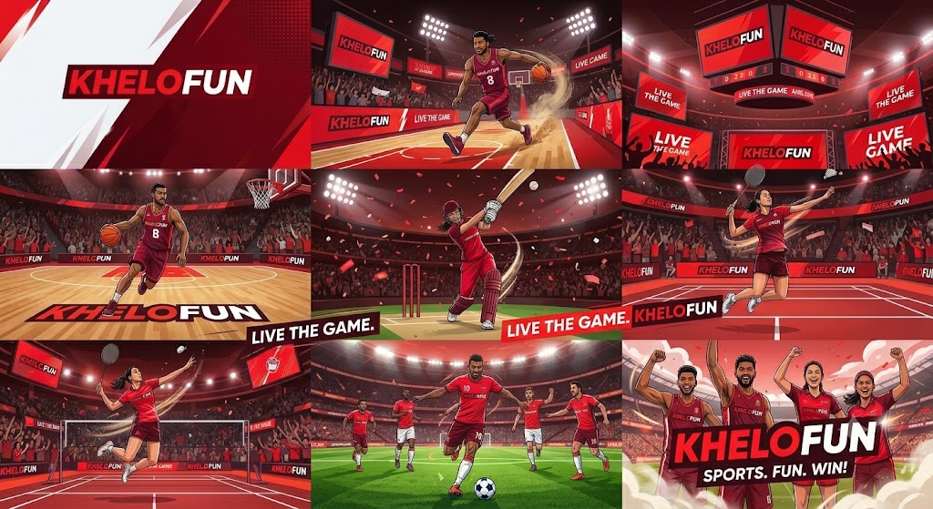 KHELOFUN RED AND WHITE IMAGE